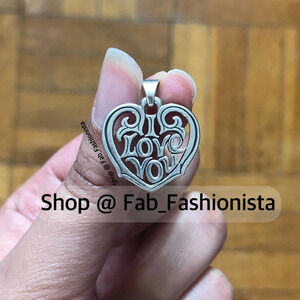 James Avery sterling silver I LOVE YOU pendant retired